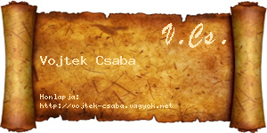 Vojtek Csaba névjegykártya